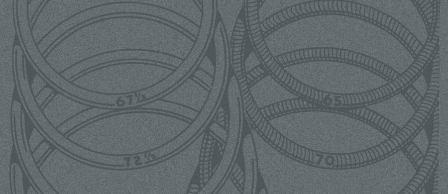 Drawing of diaphragm rings with different diameters.