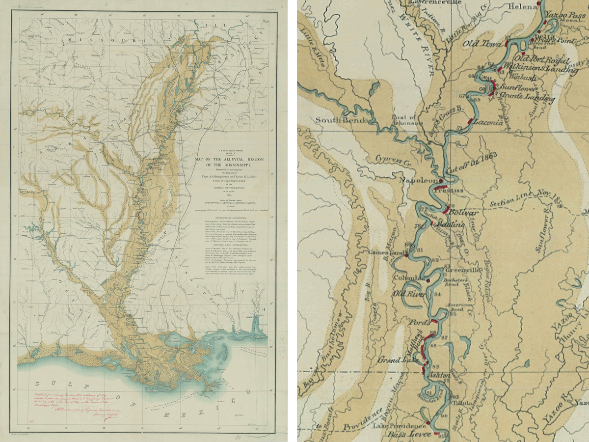 Detailed map of the MIssissippi,